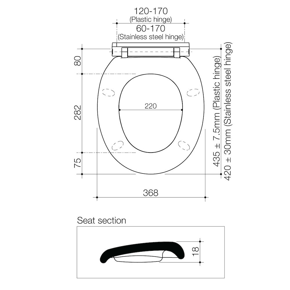 Toilet Seats Caroma Trident Toilet Seat